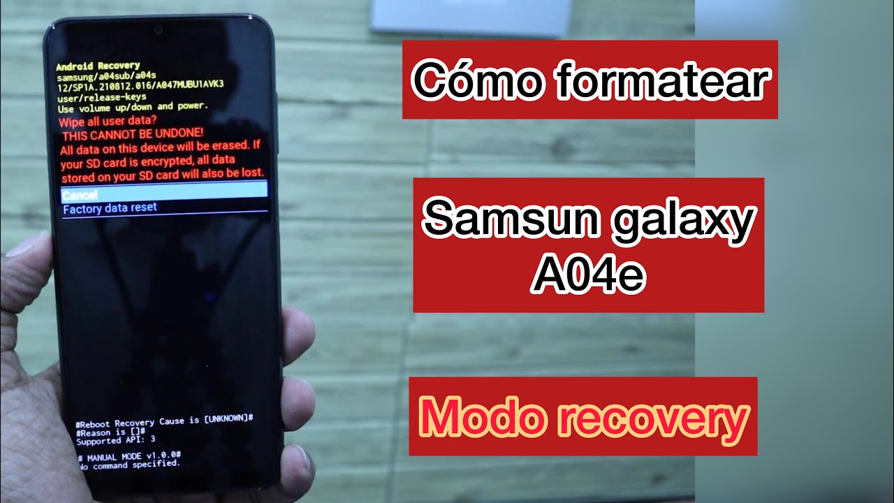 como restaurar de fabrica samsung a04e [ como hacer el hard reset ]