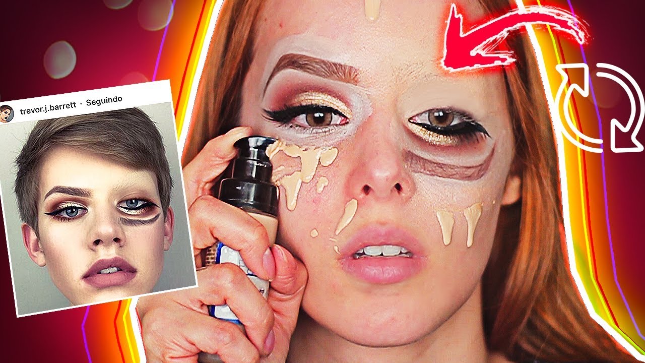 FIZ UMA MAKE SINISTRA QUE ACHAVA IMPOSSÍVEL! MAKE INVERTIDA