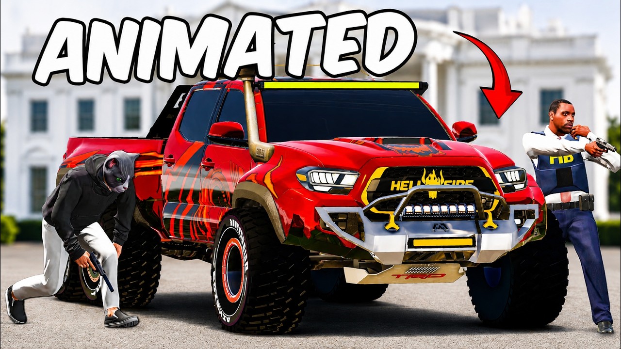 Stealing a Fully Customized Toyota Tacoma from Mayor's Mansion in GTA 5 RP