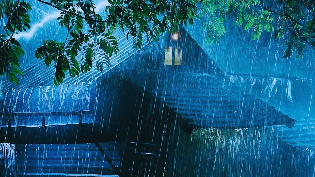 ⚡Heavy Rain & Thunder • Relaxing Night Ambience for Deep Sleep & Focus”