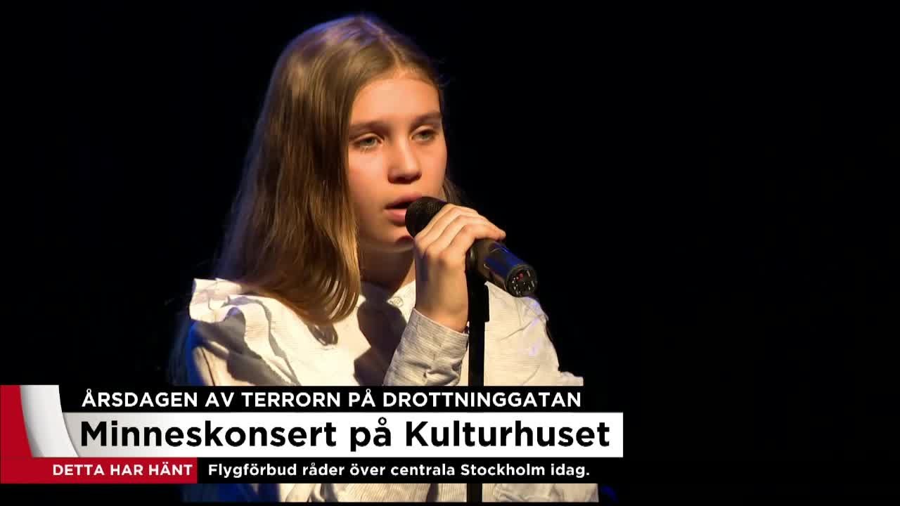 Minneskonsert för Ebba Åkerlund, 11, terrorattentatets yngsta offer - Nyheterna (TV4)