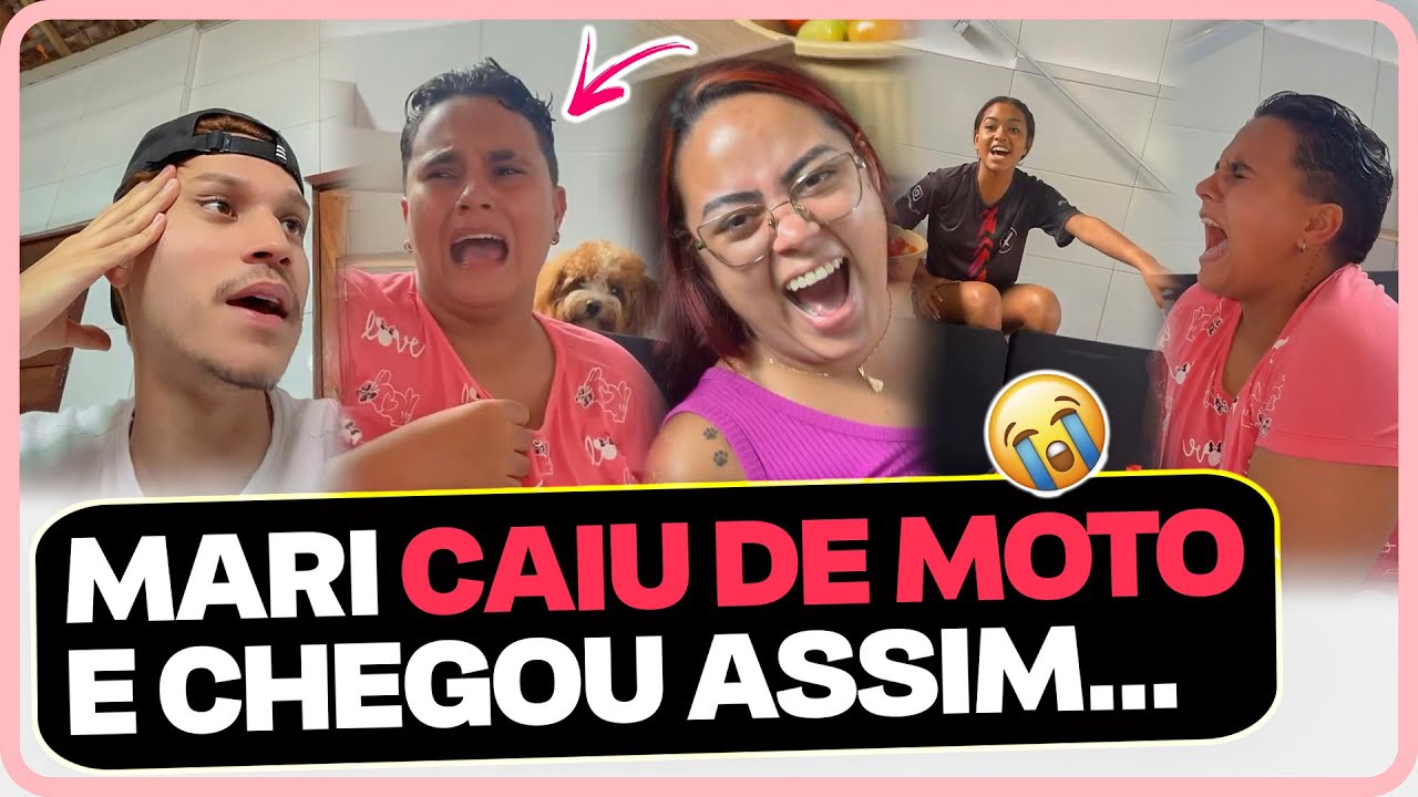 MARI CHEGOU MACHUCADA NA CASA DE LUELVES DEPOIS DE CAIR DE MOTO😱😱