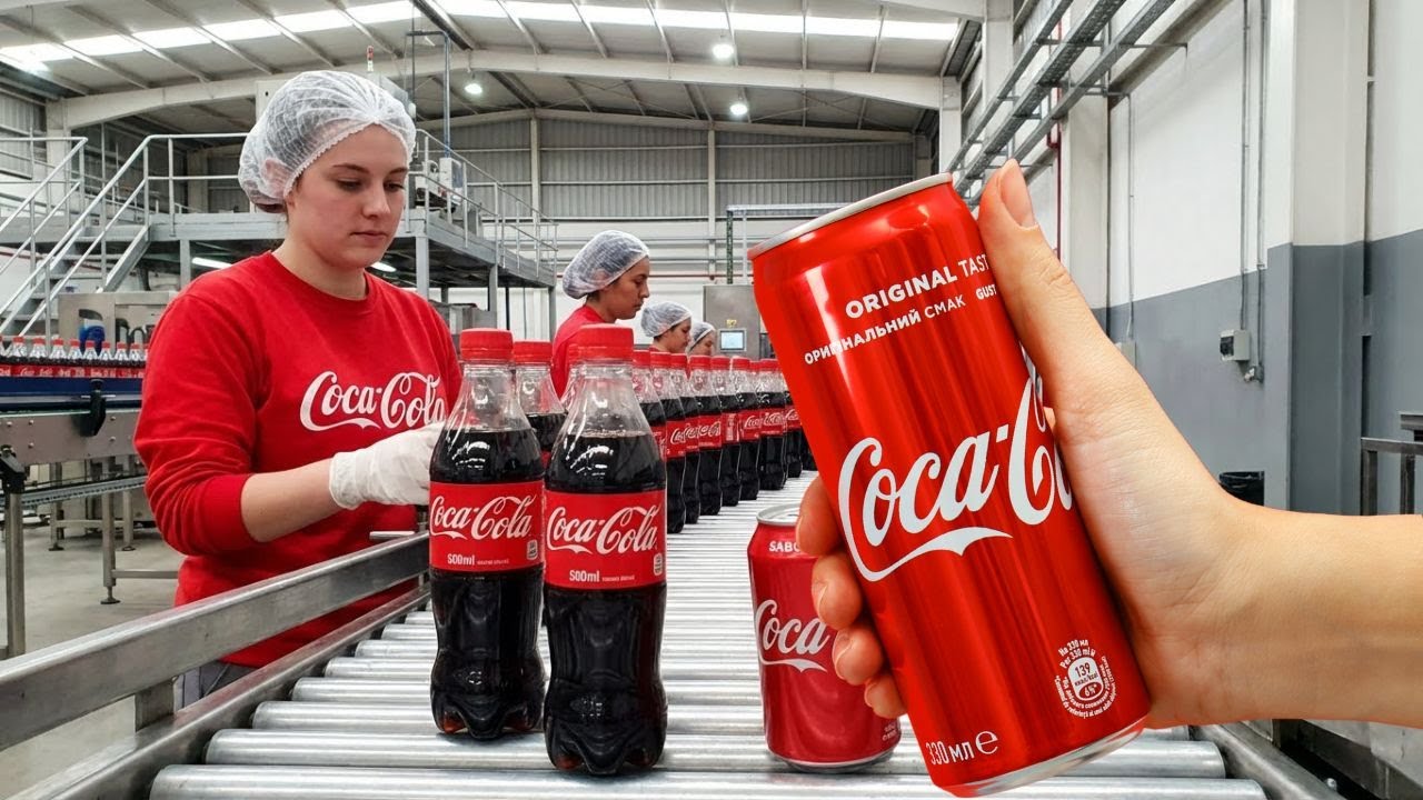 Inside the Coca-Cola Bottling Plant: From Syrup Base to Coca-Cola Classic (Full Process)