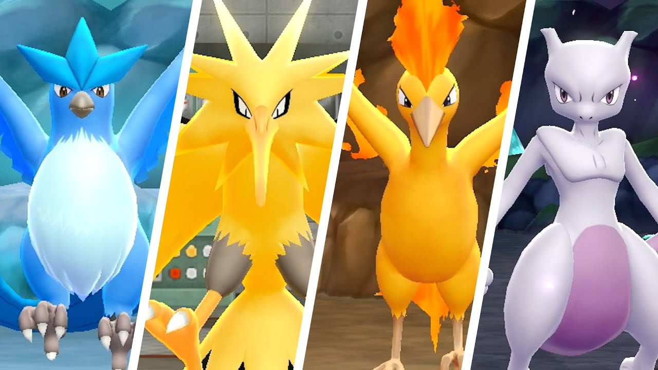 Pokémon Let's Go Pikachu & Eevee - All Legendary Pokémon Battles