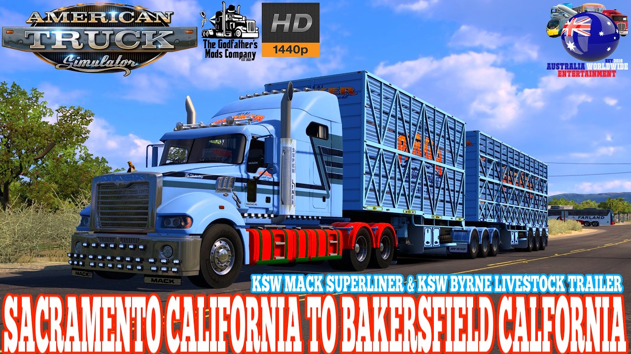 ATS 1.58 | Sacramento California To bakersfield California - Pigs Livestock Delivery