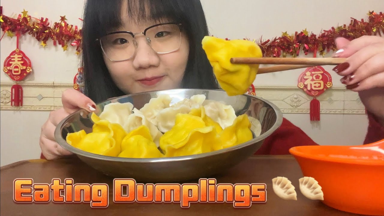 ASMR | Eating Chinese Food~ Dumplings🥟😋 (jiaozi 饺子)