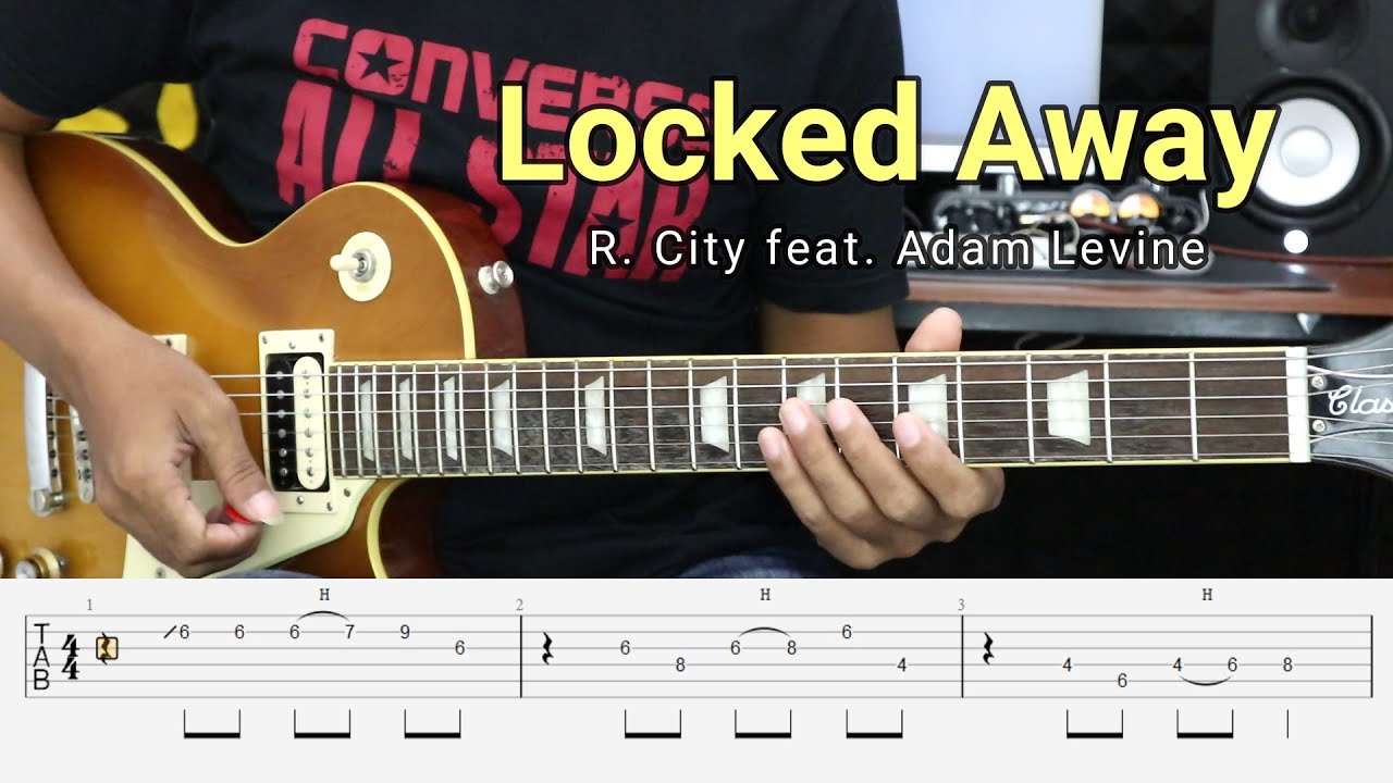 Locked Away - R. City feat. Adam Levine - Guitar Instrumental Cover + Tab