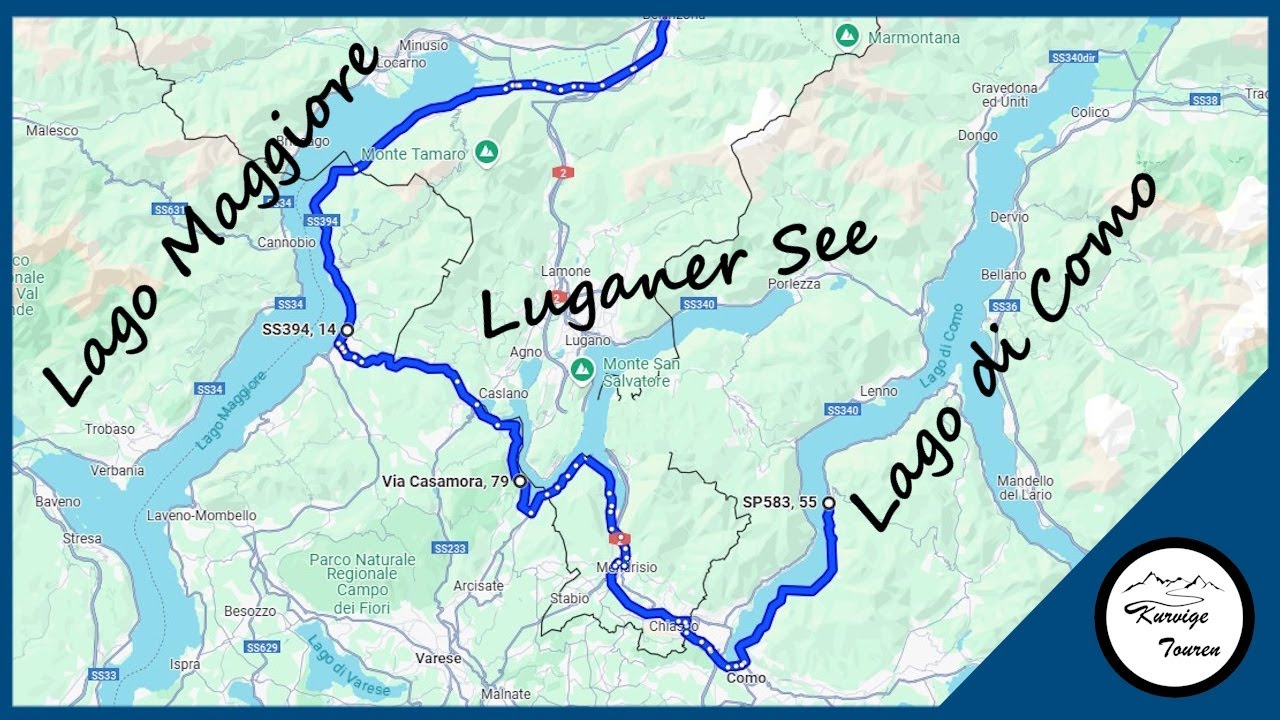 Motorrad Tour 2024 // Tag 3 / Teil1 / Comer See, Luganersee, Lago Maggiore / Suzuki V-Strom 1000