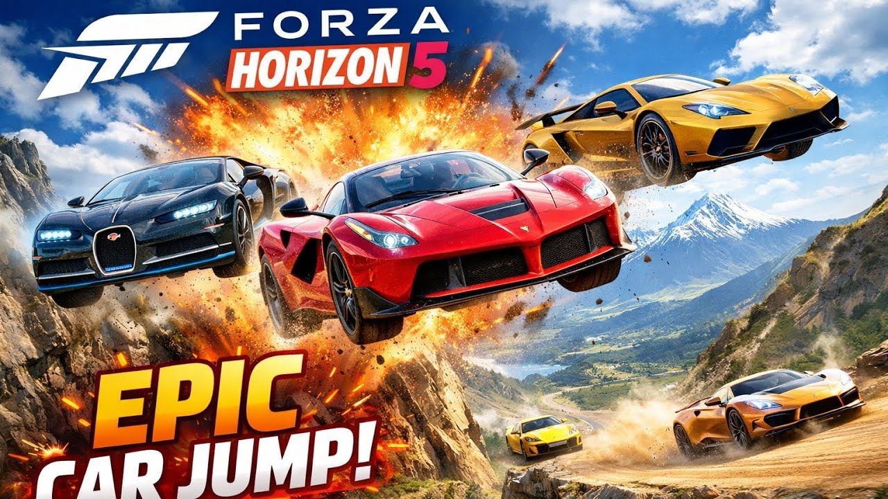 Forza Horizon 5 gameplay 🤯🚀|| cars fly over a mountain 🏁🦅 full intense gameplay 😱#forzahorizon5 #yt 