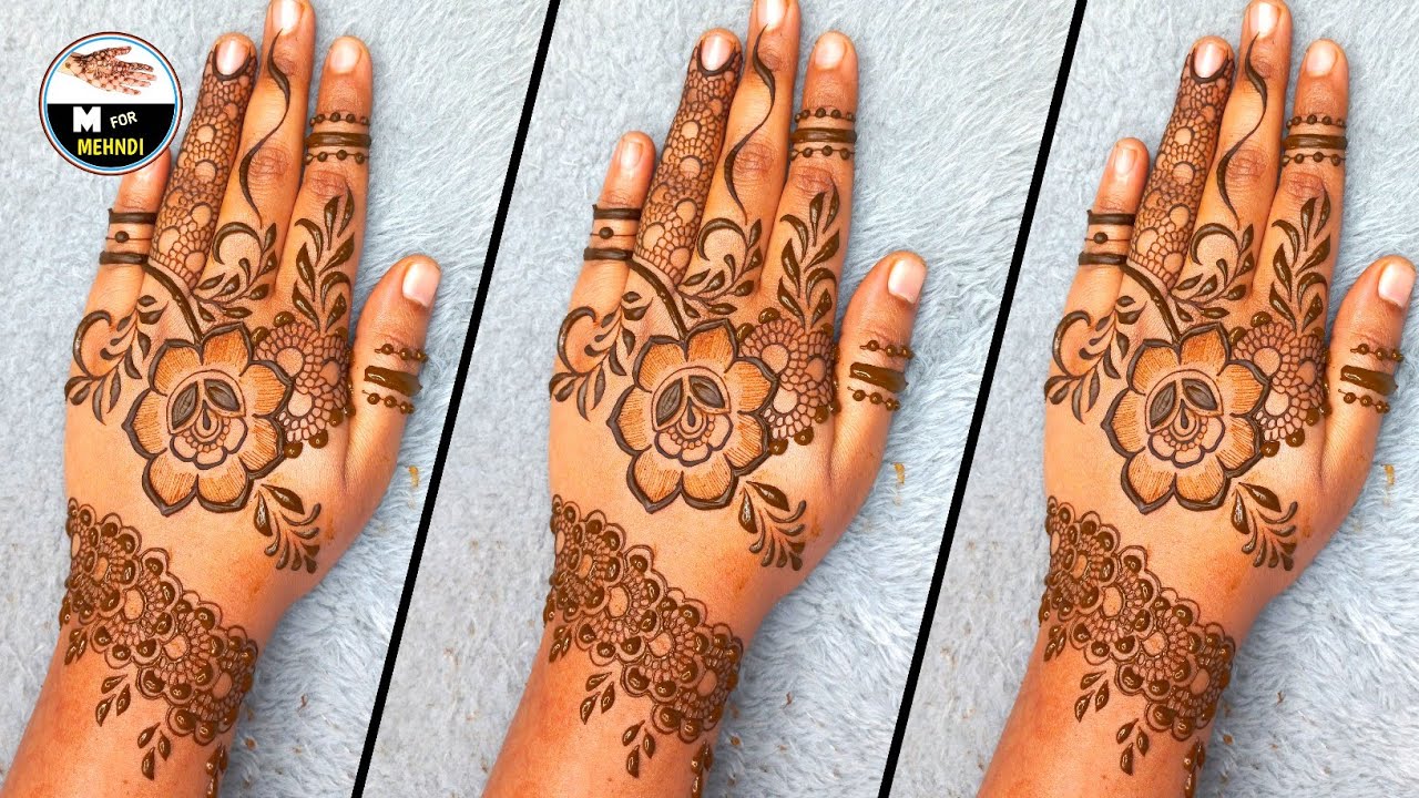 इस Eid🌜पर लगाए ये Simple Half Hand Mehndi का Design | Leafy Style Back Hand Mehndi | 2026 Eid Mehndi