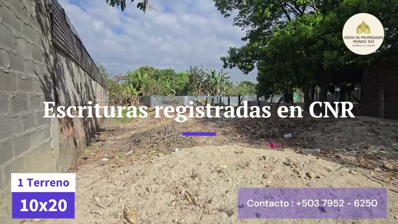 Lote de 10 x 20 en el TULE EL PAISNAL, Super Precio! $38,000 neg.