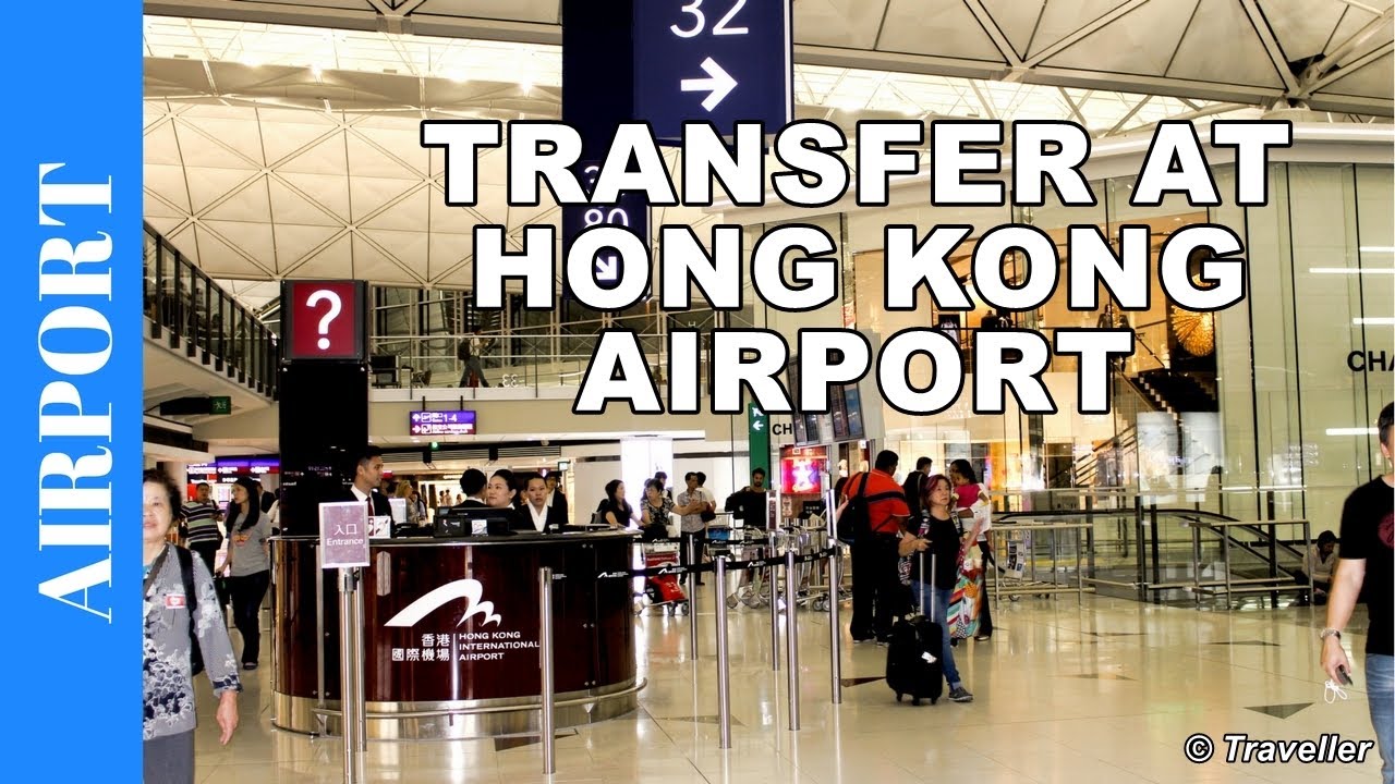Flight Transfer at Hong Kong Airport - Transit Walk to Connection Flight at Chek Lap Kok Airport