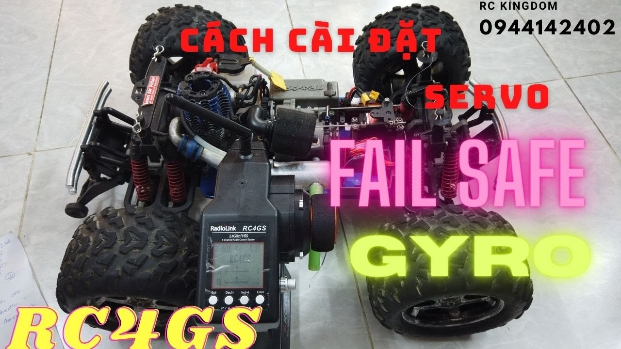 Cài đặt hành trình Servo, Fail safe và Gyro cho RC4GS