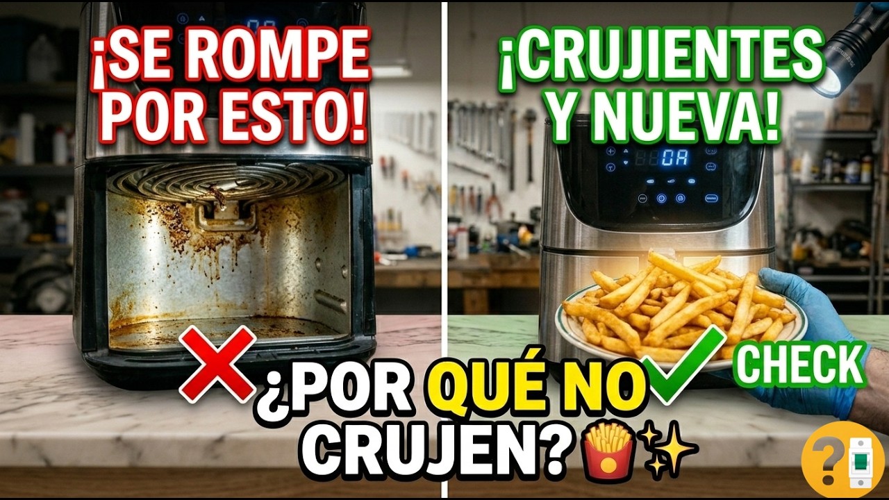 Por qué falla... tu freidora de aire (4 errores que la están matando) ⚠️