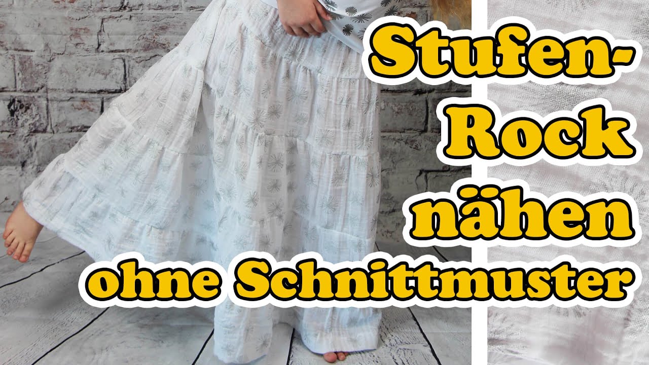 Stufenrock nähen für Anfänger ohne Schnittmuster | Stufenrock Lucia