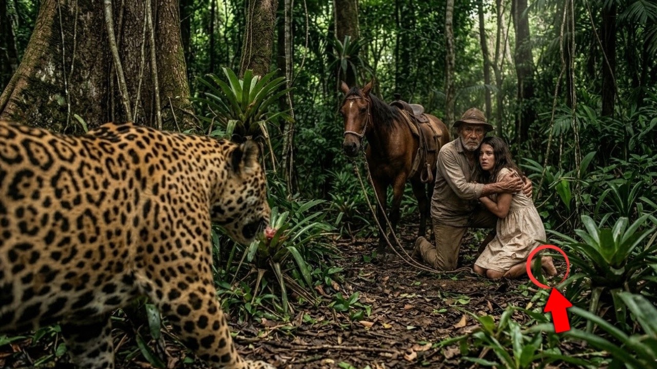 VIEJO GRANJERO VE A UNA MUJER PERDIDA EN EL BOSQUE...…ENTONCES DE REPENTE APARECE UN JAGUAR!!!…