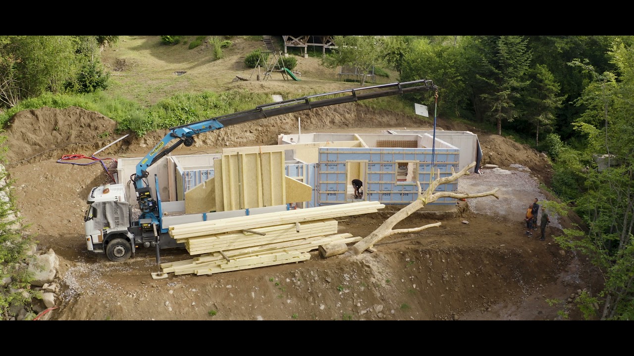 Vidéo Construction Chalet  "le Pourquoi Pas " La Bresse Hautes-Vosges