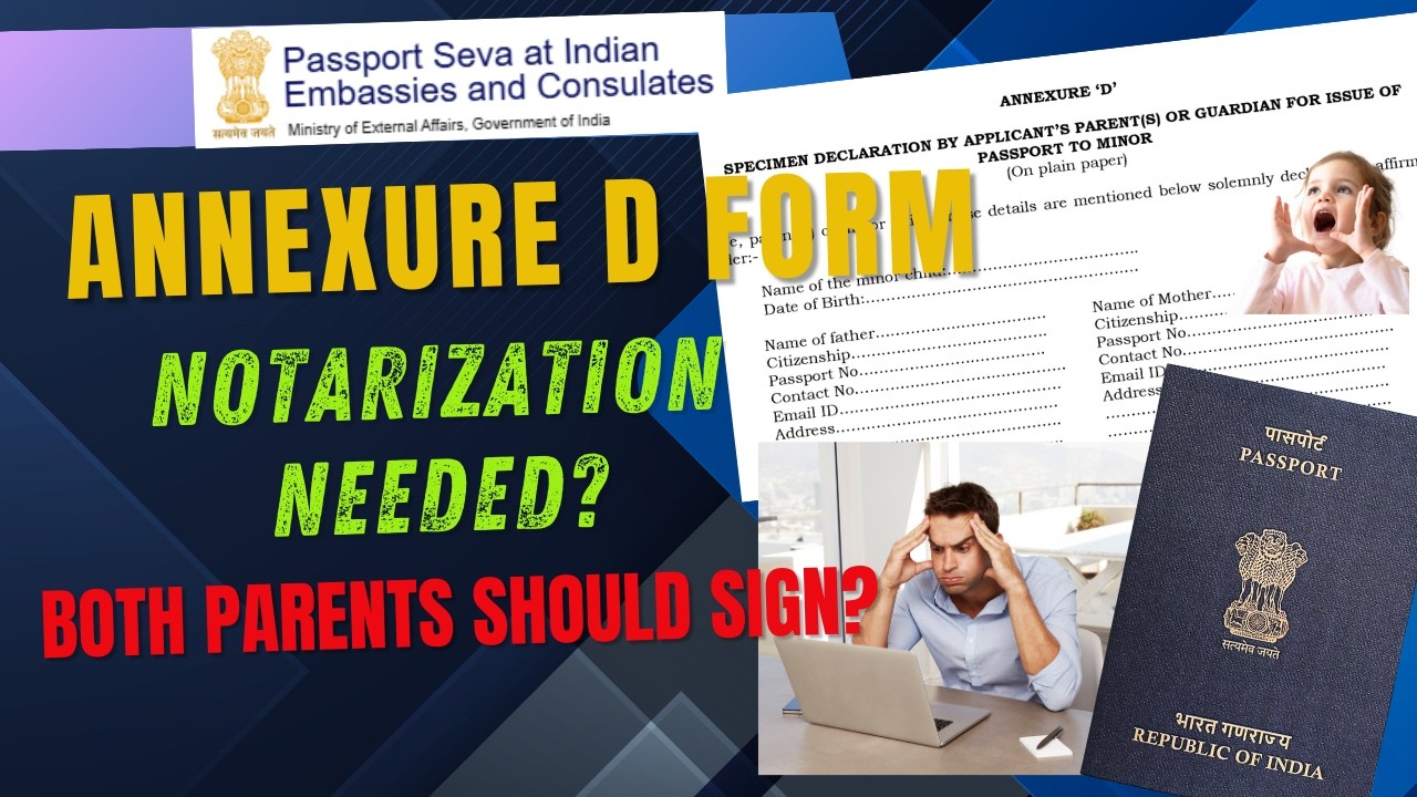 Understand Annexure D Form for Minors | Indian Passport
