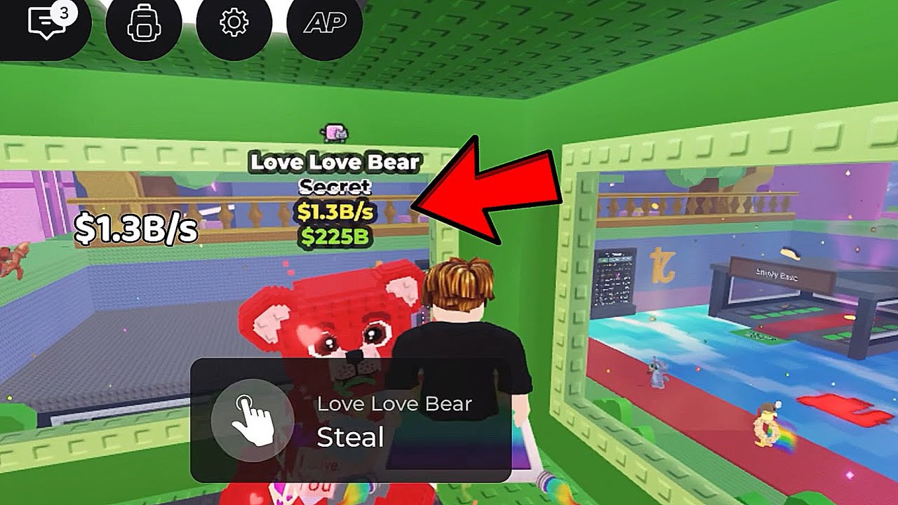I Got LOVE LOVE BEAR Secret Brainrot In Steal a Brainrot 