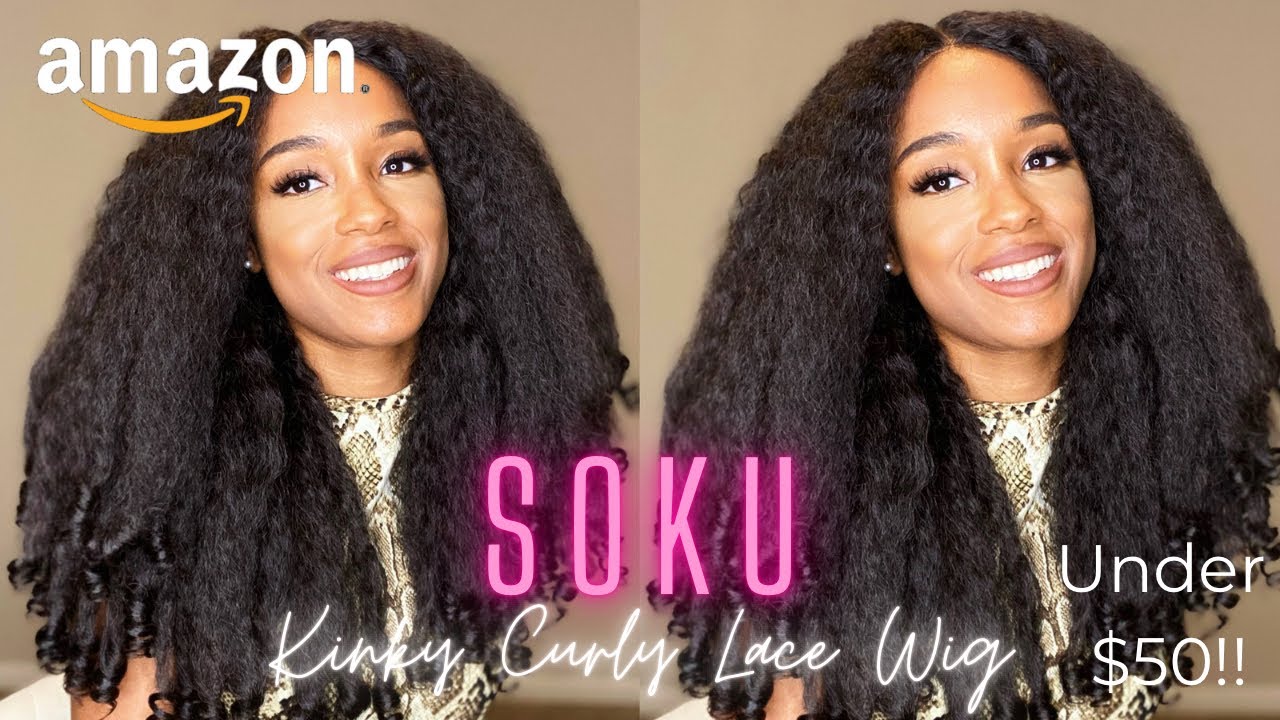 Kinky Curly 20 Inch Amazon Wig | Under $50!!👀 | Synthetic Wig | Soku Hair