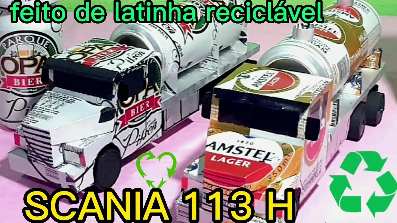 FAÇA UM INCRÍVEL CAMINHÃO COM LATINHA DE ALUMÍNIO #toys #diy #craft