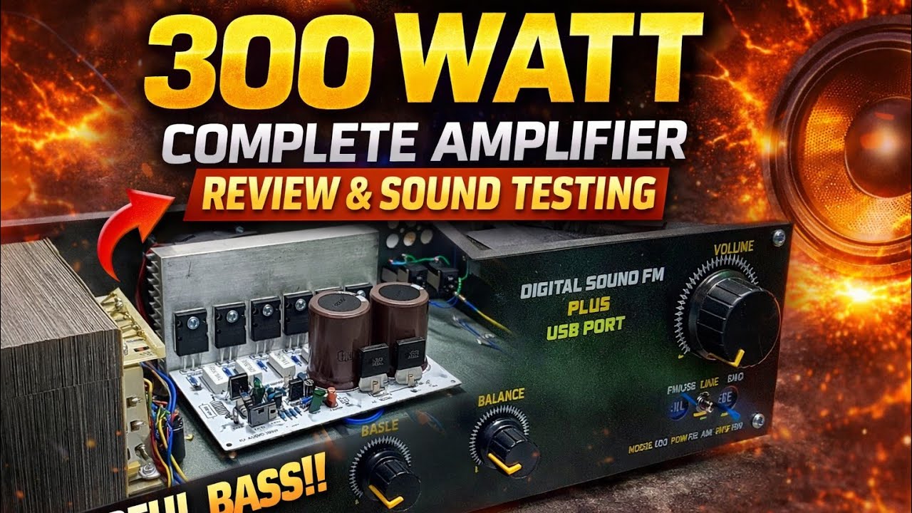 300 Watt Complete Amplifier Review & Sound Testing | RX AUDIO Powerful Bass Test