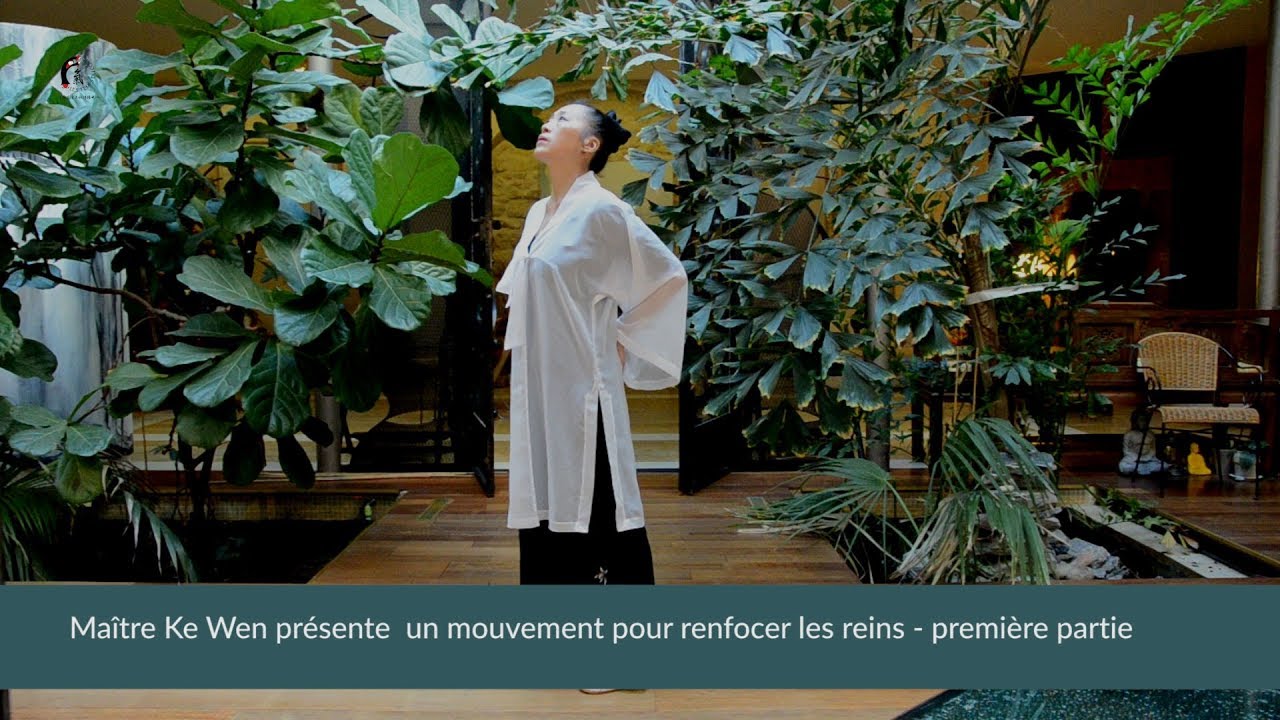 Maître KE Wen présente un mouvement pour  renforcer les reins (premier mouvement)