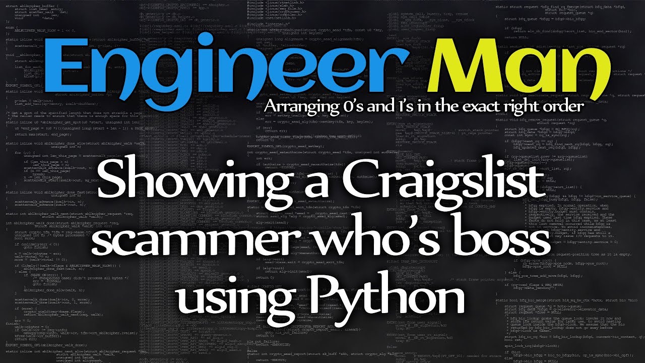 Показываем мошеннику с Craigslist, кто здесь главный, используя Python