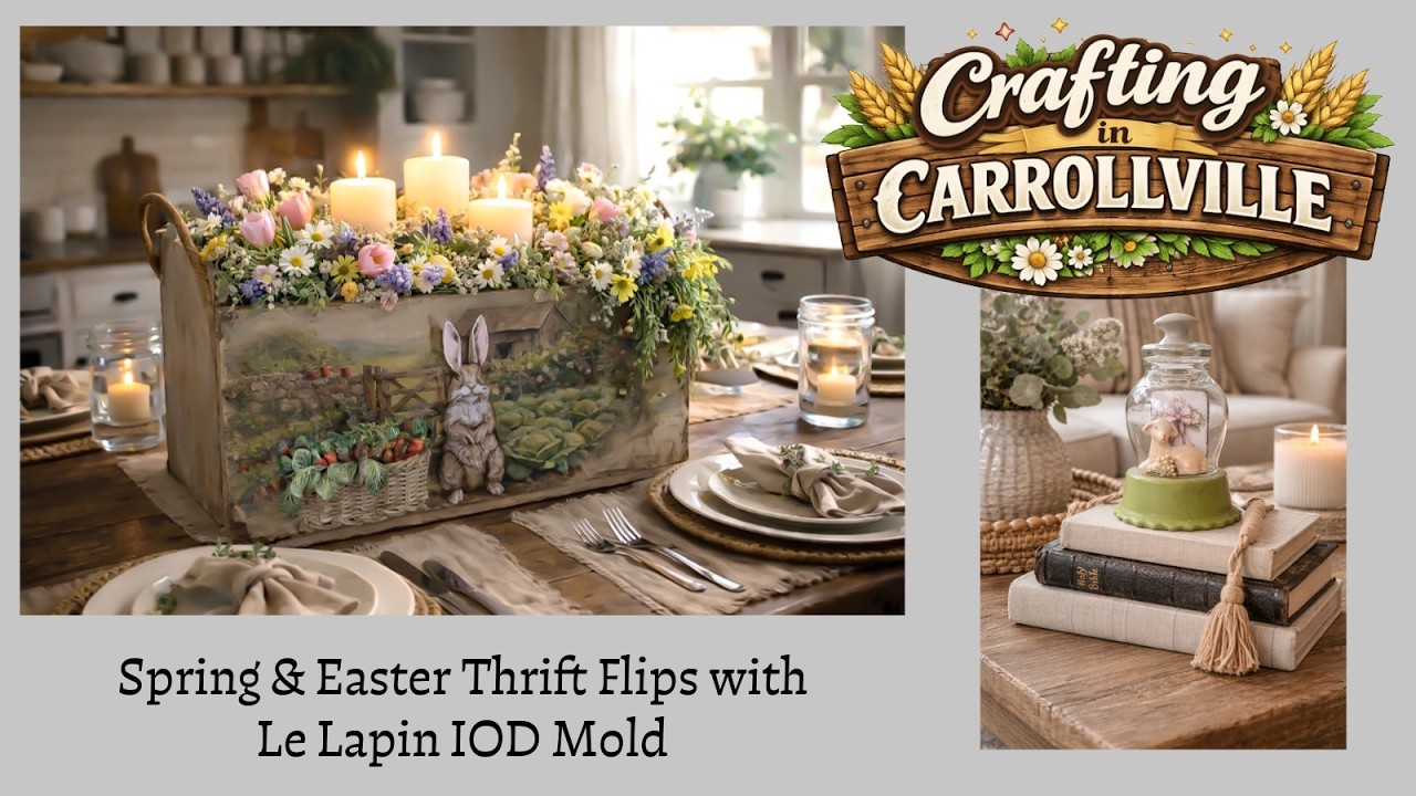 Spring Thrift Flips French Country Style with the IOD Le Lapin Mold