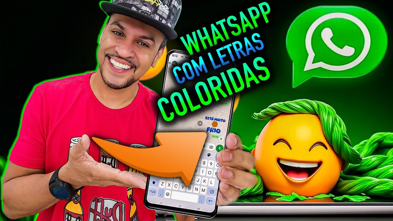 COMO ENVIAR MENSAGEM COM LETRAS COLORIDAS NO WHATSAPP