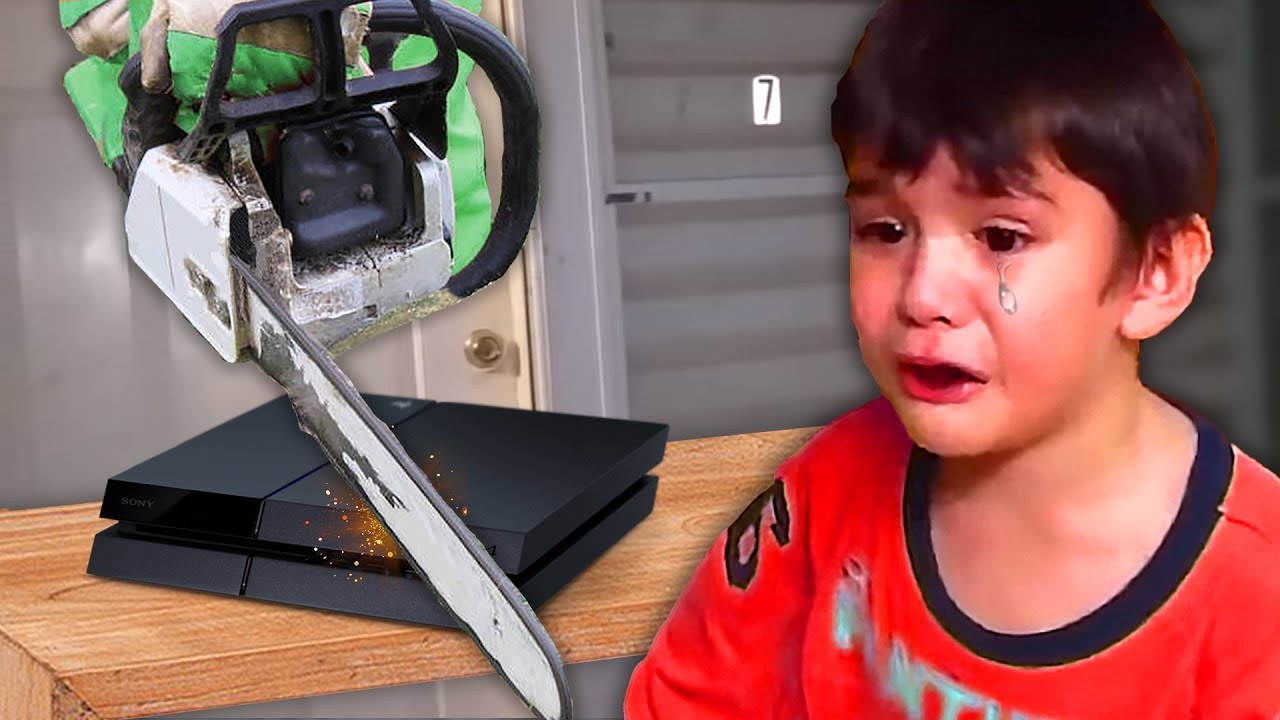 его ЗАЗЕМЛИЛИ, а потом отец уничтожил PS4.. (Fortnite)