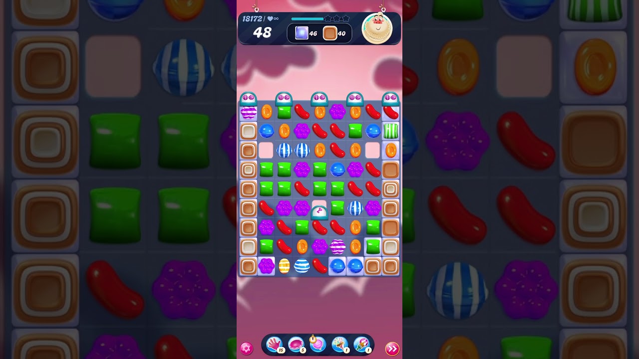 Candy Crush Saga Nivel 18172 completado + *52 MOVIMIENTOS* (level 18172)