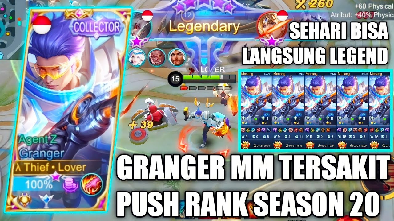 GRANGER BUILD TERSAKIT SEASON 20, GRANGER MM PALING CEPAT FARMING 9 MENIT UDAH JADI - MOBILE LEGENDS