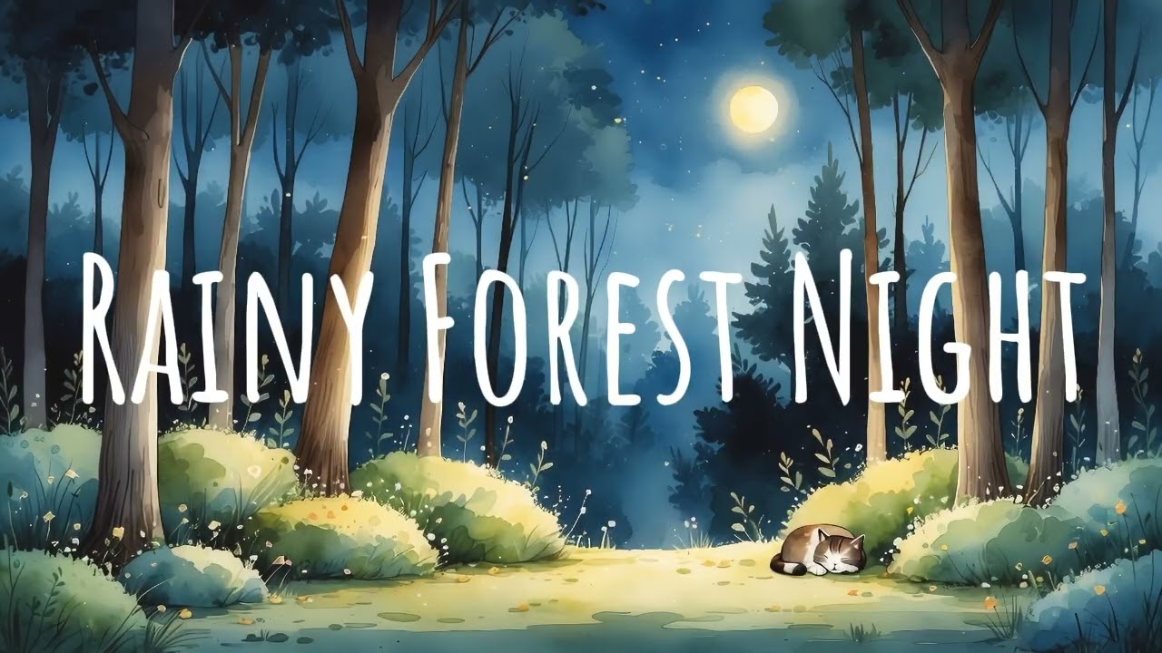 Enchanted Woodland Night | Calm Rainfall & Forest Crickets for Restful Sleep