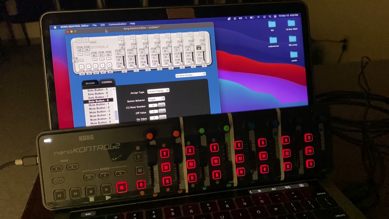 NanoKontrol2 works with BigSur / Sunday Keys 22 (Nov2021)