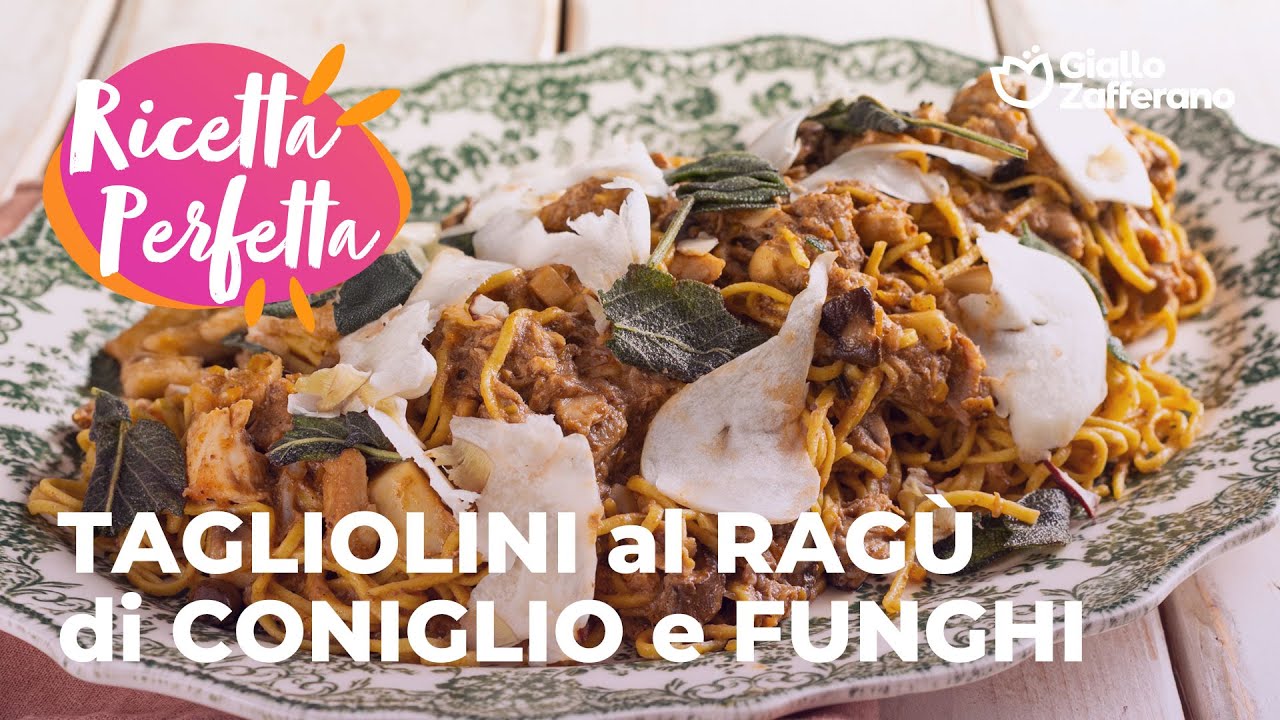 TAGLIOLINI al RAGÙ di CONIGLIO e FUNGHI - ricetta speciale✨🍂