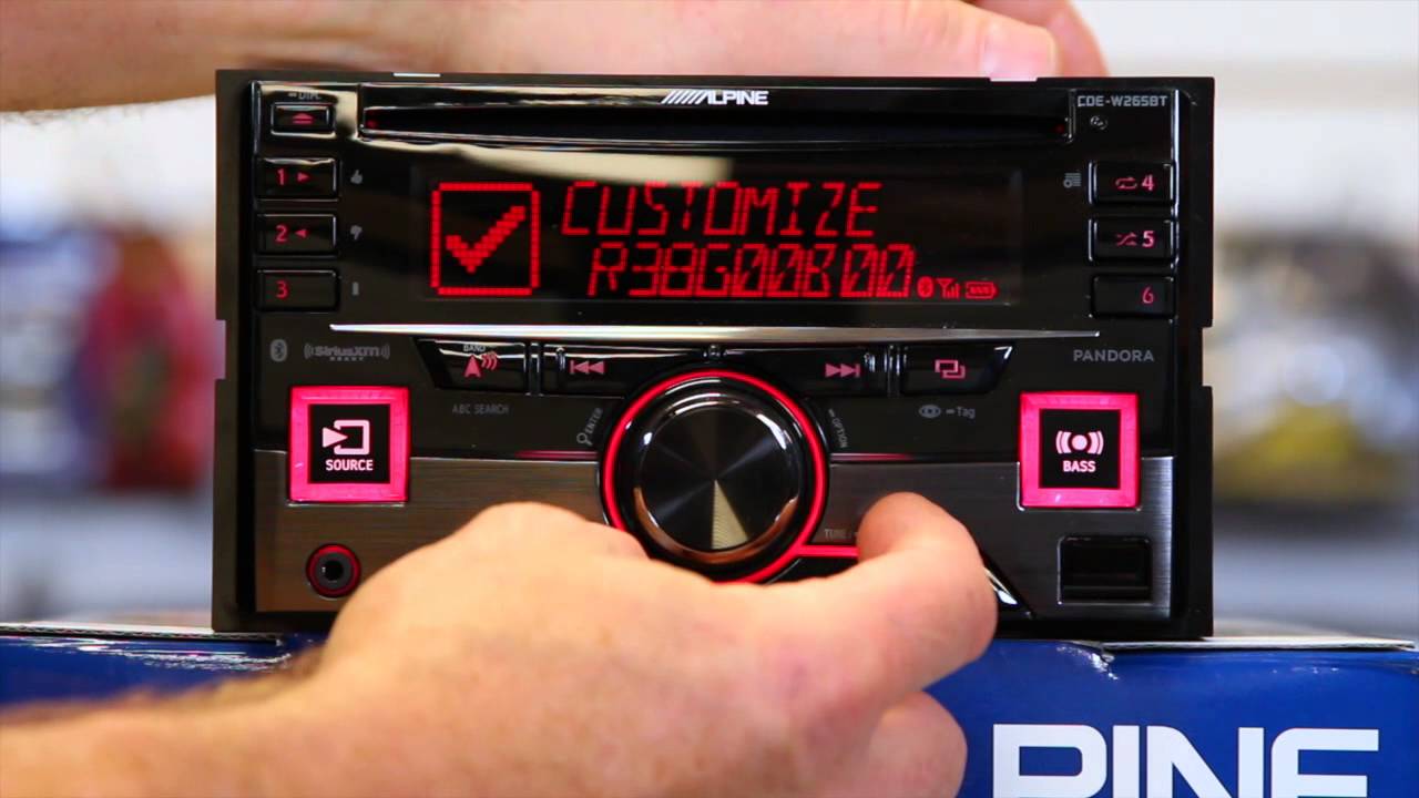 Alpine's new 2015 CDE W265BT / CDE-164BT newRGB color control