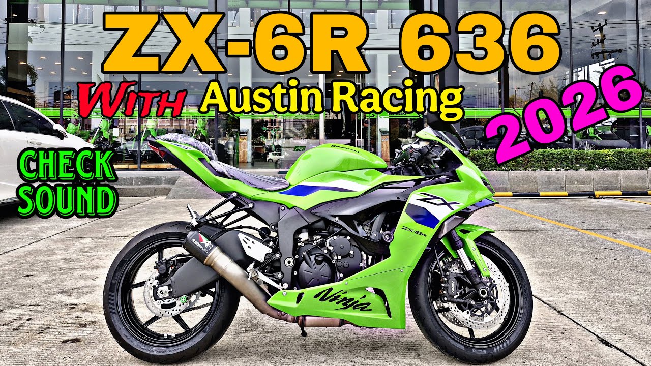 TERBARU ! ZX-6R 636 Dengan Knalpot Austin Racing. Check Sound