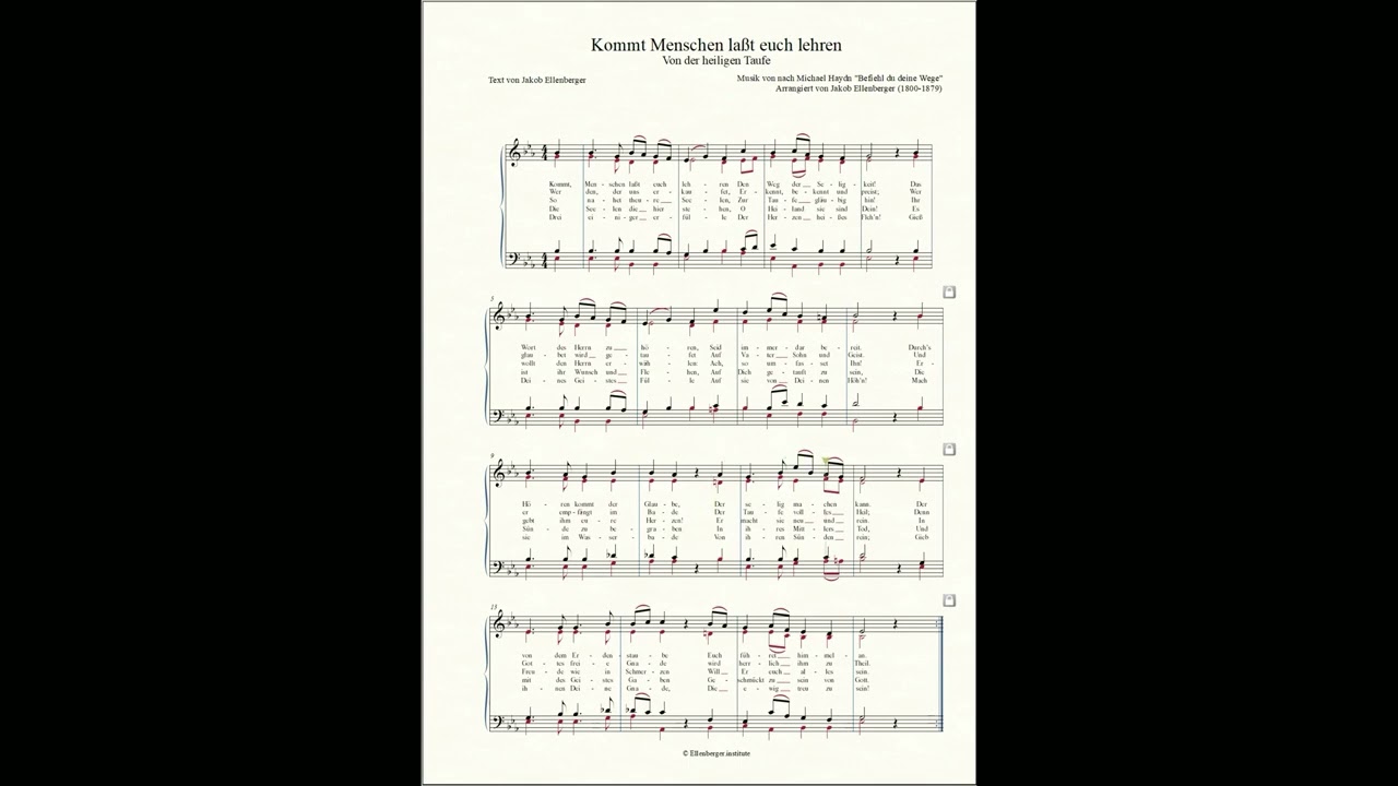 Kommt Menschen laßt euch lehren - Jakob Ellenberger (1800-1879)