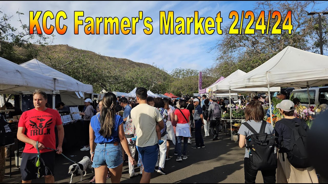 [4K] KCC Farmers Market on 2/24/24 in Honolulu, Oahu, Hawaii