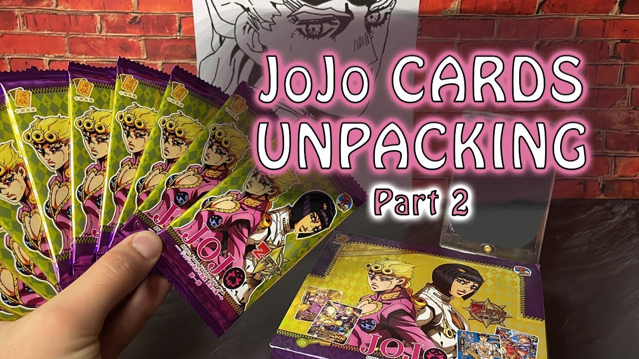 2 ЧАСТЬ | РАСПАКОВКА КОЛЛЕКЦИОННЫХ КАРТ Джо Джо Золотой Ветер | JoJo's Bizarre Adventure Golden Wind