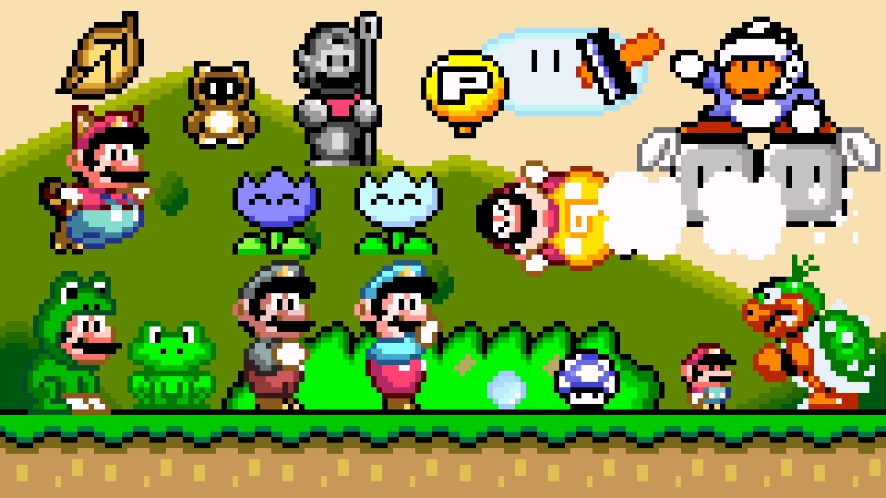 Super Mario World (SNES) - Custom Powerups v3.4.4: Donut Plains #2