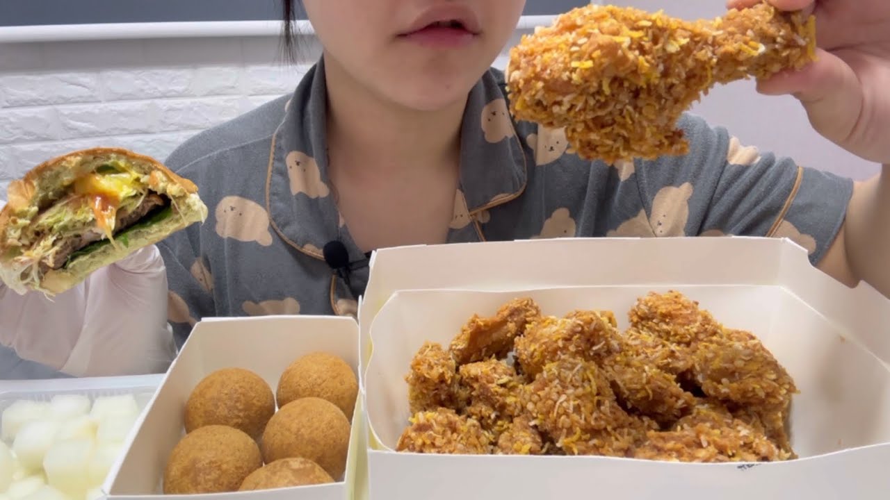 [먹vlog] 유행에 뒤처지는 MZ의 콰삭콰삭 콰삭킹,클로렐라 먹방