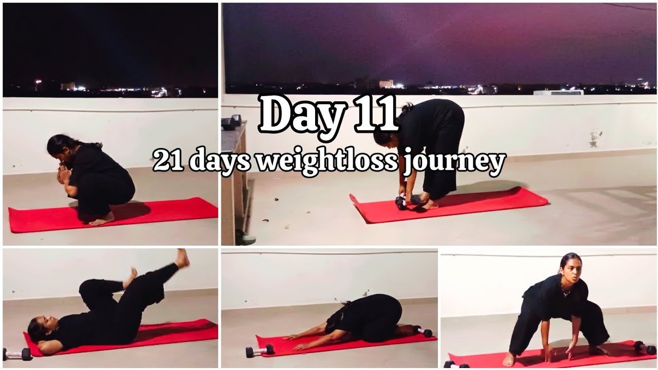 Day 11 | 21 days weightloss journey🧘🏻‍♀️| fitness  Routine💪| Honest efforts & Results @Ashalalokam