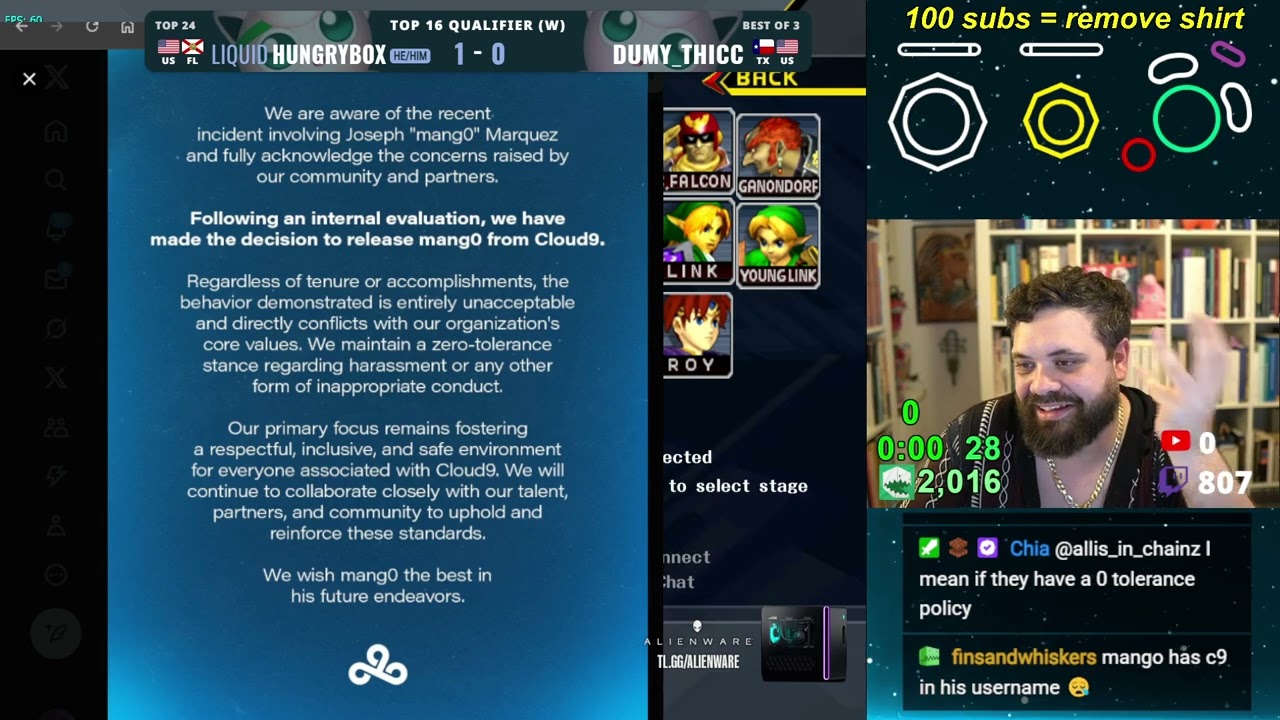 Hungrybox seeing Mango's drop from C9 for first time and some of his thoughts (June 23 2025)