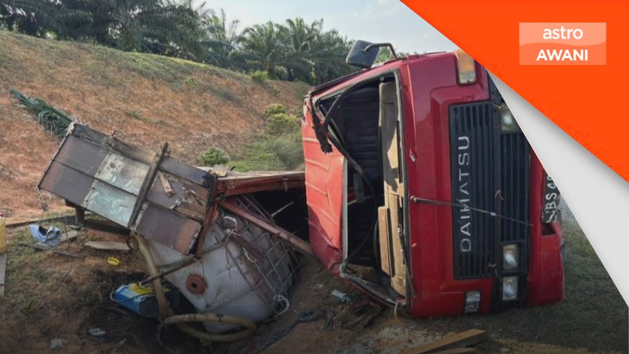 Dua warga Bangladesh maut lori dipandu rakan senegara terbabas