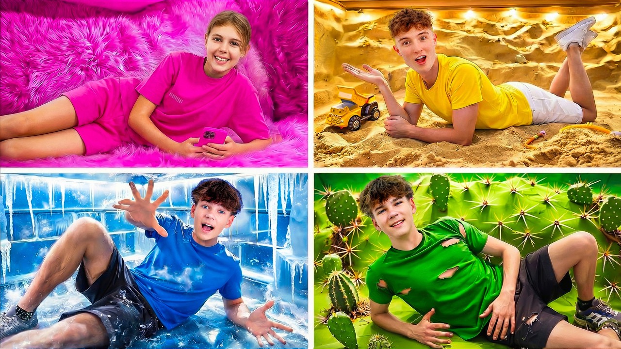 Выжить В ОДНОМ ЦВЕТЕ 24 ЧАСА!