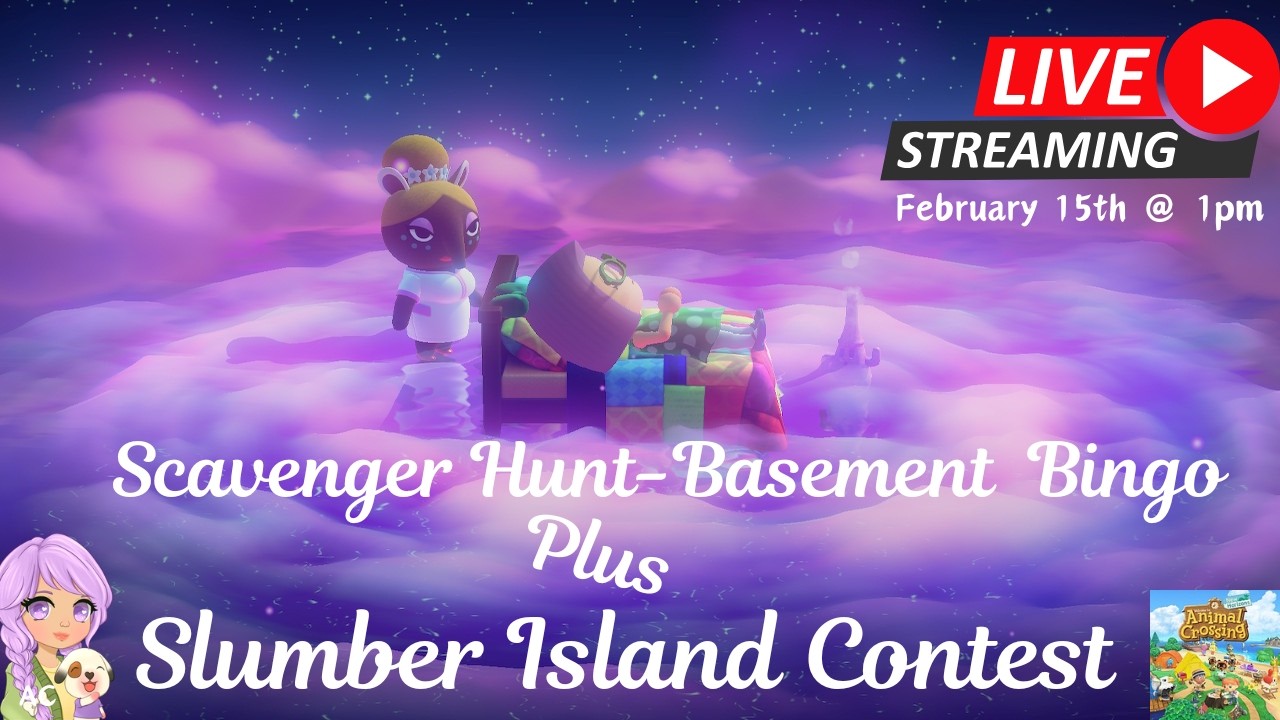 Scavenger Hunt With Basement Bingo and Slumber Island Contest  Sunday February 15th @ 1pm