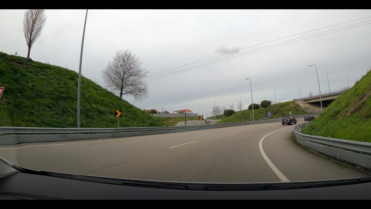 Driving from Porto Airport to Porto, Part1, 4K video