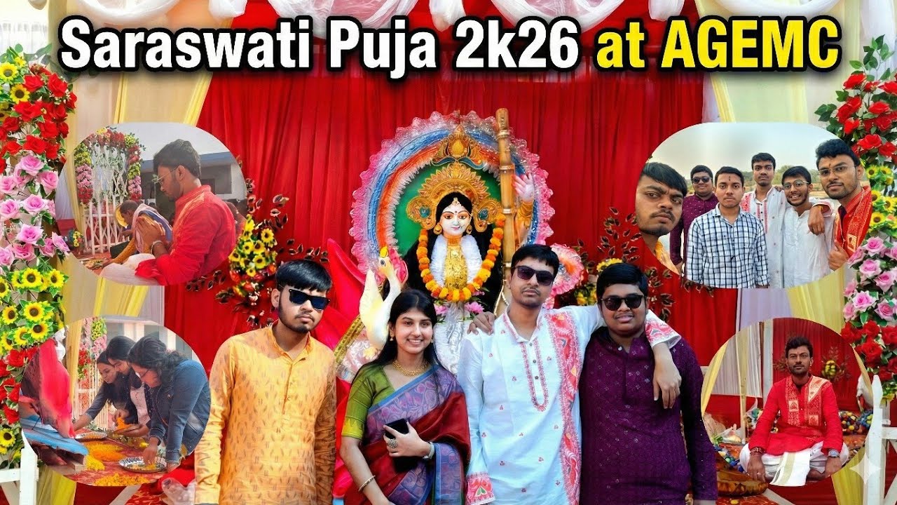 Saraswati Puja 2k26 - AGEMC #agemc #collegelife #saraswati puja